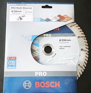 Алмазный отрезной диск Bosch PRO Multi Material, 230 mm (1 фото из 1)