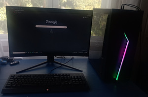 Töökorras arvuti + MSI Optix G24C4 144Hz monitor + klava (5 foto / 5)