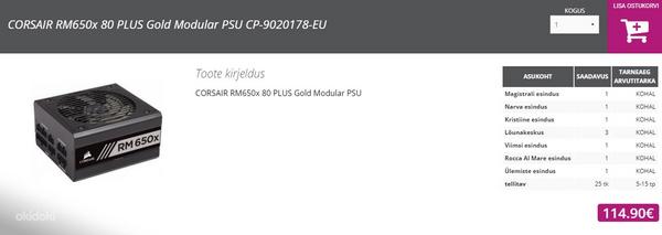 CORSAIR RM650x 80 PLUS Gold Modular PSU CP-9020178-EU (foto #4)