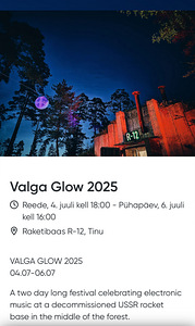 Valga Glow 2025 pilet