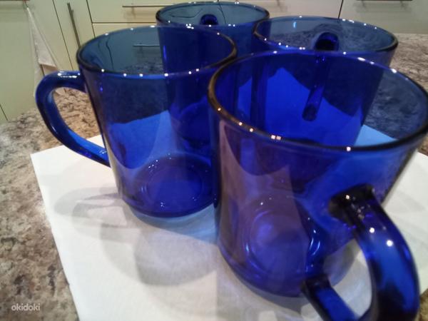 Синее стекло стаканы (фото #1)