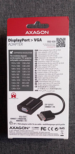 Adapter, adapter: 0,15 m, DisplayPort, isane - VGA, emane (2 foto / 2)