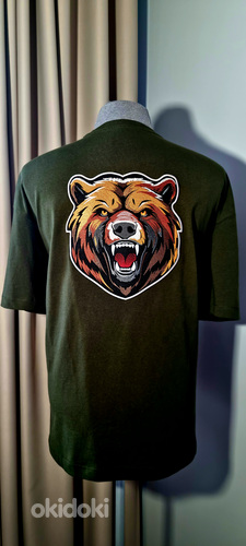 Oversize (unisex) T-särk embleemiga „Karu”