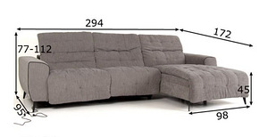Recliner nurgadiivan (elektriline/USB) (7 foto / 7)