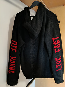 Distressed Cardigan LFDY Live fast die young XL (3 foto / 3)