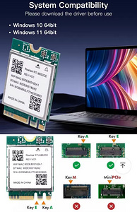 Wi-Fi 6E card adapter M.2 + Bluetooth (4 foto / 4)