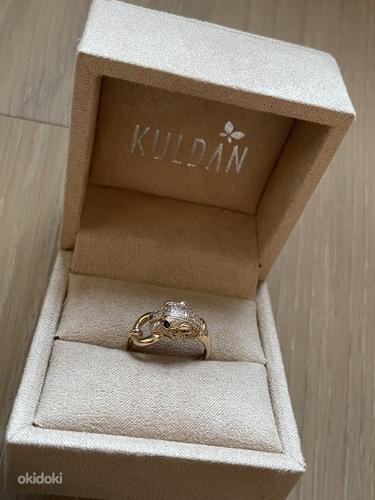 Кольцо золотое с бриллиантами (фото #1)