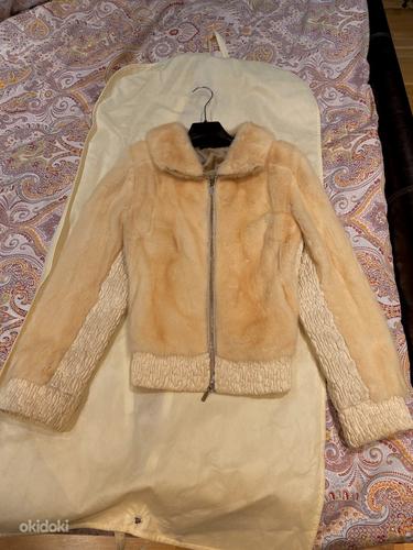 Зимняя куртка.Светлая норка+ткань. (фото #1)