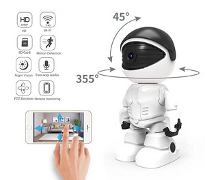 Nutikas mootoriga roboti IP kaamera, 1080p, WiFi, P2P, PTZ (1 foto / 9)