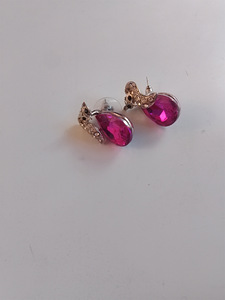 Pinkit kristalli lasi helmi korvakorut (1 valokuva sivusta 3)