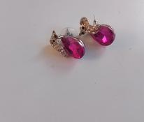 Pinkit kristalli lasi helmi korvakorut