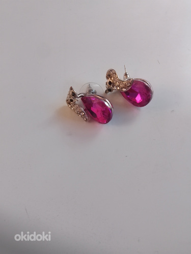 Pinkit kristalli lasi helmi korvakorut