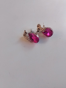 Pinkit kristalli lasi helmi korvakorut (2 valokuva sivusta 3)