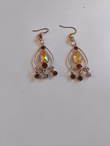 Kristalli lasi helmi korvakorut vintage (2 valokuva sivusta 3)