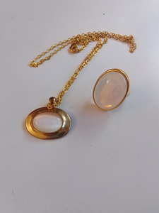 Juhla koru setti sormus ja kaula koru (4 valokuva sivusta 4)