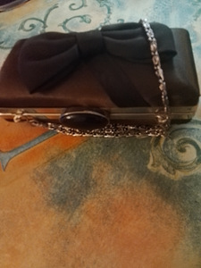 Satiini ilta laukku tiikerin silmä jalokivi solki (4 valokuva sivusta 5)