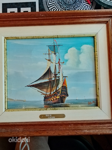 LAIVA PORTIGALIN MERELLÄ ÖLJYVÄRI MAALAUS