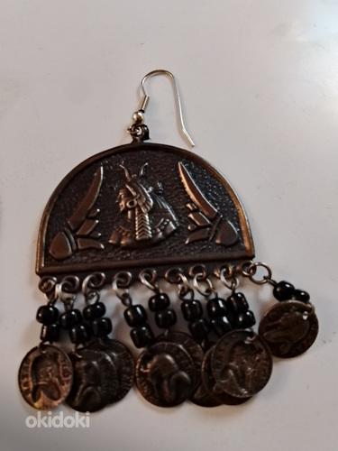 Afrikka naisen kasvot korvakorut kuparia