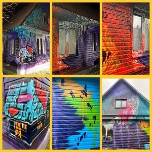 Graffiti kunstnik seinamaalingute kujundamine (4 foto / 10)