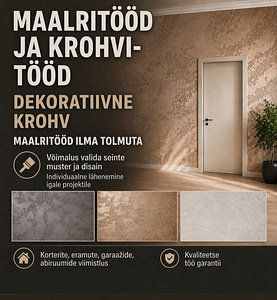 Tolmuvabad värvimistööd ja dekoratiivviimistlus. (10 foto / 10)