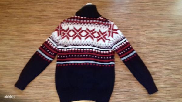 Шерстяной вязаный свитер, ручной работы (фото #2)