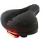 Гелевое седло для велосипеда черное с фонарем (PRW5I) (фото #1)