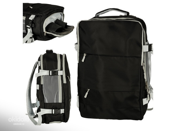 Дорожный рюкзак для самолета, водонепроницаемый, USB 45x16x28см (фото #1)