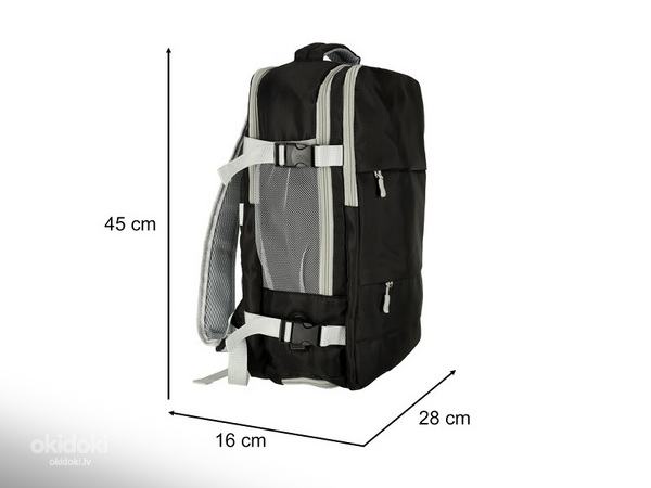 Дорожный рюкзак для самолета, водонепроницаемый, USB 45x16x28см (фото #7)
