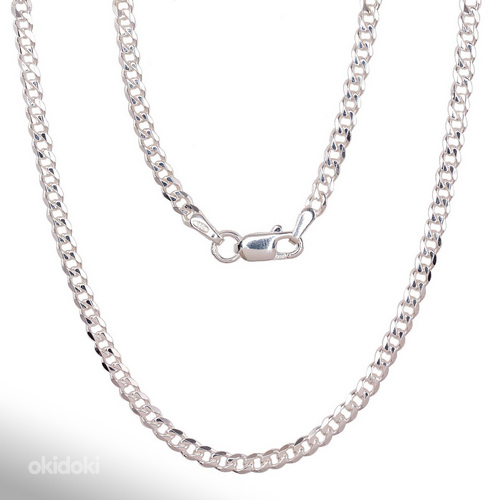 Sudraba ķēdīte Kartjē 2.5 mm, dimantu apstrādājums #2400089