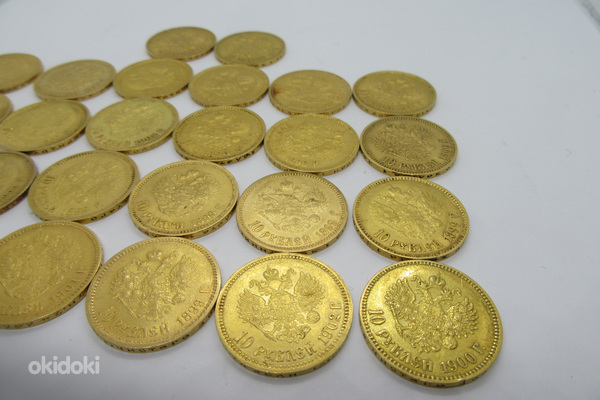 Золотые монеты-10 рублей-Николай II-1899-1902 гг. (фото #6)