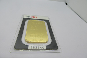 999,9 prooviga UBS kuldplaat 50-grammi (1 foto / 4)