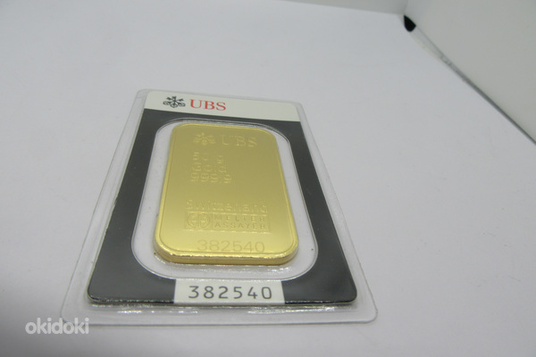 999,9 prooviga UBS kuldplaat 50-grammi