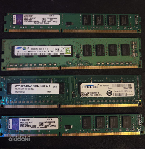RAM DDR3 (Kingston/ Samsung/ Crucial)
