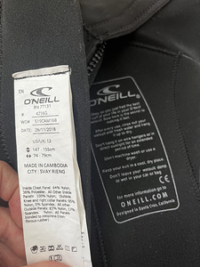 Гидрокостюм O’Neill Girl’s Epic 4/3mm back zip для девочки (3 фото из 3)