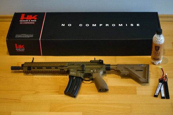VFC/Umarex HK416 A5 RAL8000 AEG Airsoft Relv UUS+Aku+2700BB