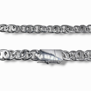 Массивная Цепь Paperclip Ручной работы Серебро 925 (4 фото из 9)