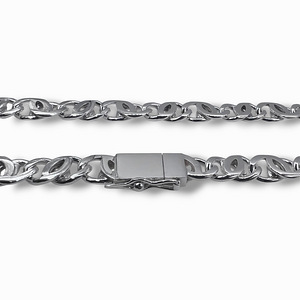 Массивная Цепь Paperclip Ручной работы Серебро 925 (5 фото из 9)