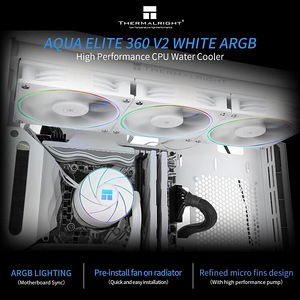 Valge vesijahutus Thermalright 360mm (Ideaalne valge arvutik (9 foto / 9)