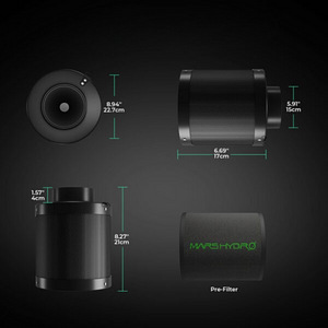 Mars Hydro 6″ (150mm) Täidetav Süsinikfilter (3 foto / 3)