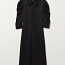 Черное женское платье миди с пышными рукавами h&M Studio, размер 42 (фото #1)