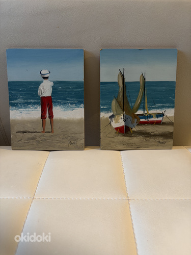 Meretemaatilised maalid 2 tk, 12x16 cm
