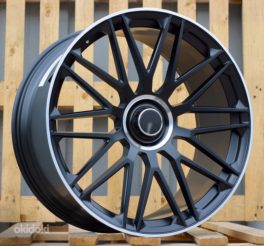 R22x10  5X112  ET  40  66.6  XFRGW5570  Black Matt+Polished Lip (BMPL)  For MER  (K3)  (Rear+Front FORGED)