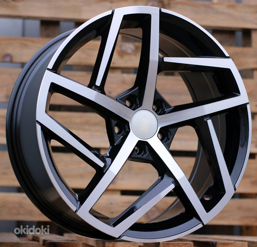 R18x7.5  5X112  ET  51  57.1  XE442  Black Polished (MB)  For VW  (K4)  ((AKC 85 Eur))