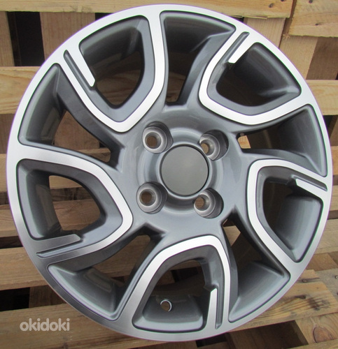 R14x6  4X100  ET  35  54.1  XE186  Grey Polished+Powder Coating (MGPC)  For KIA  (R)