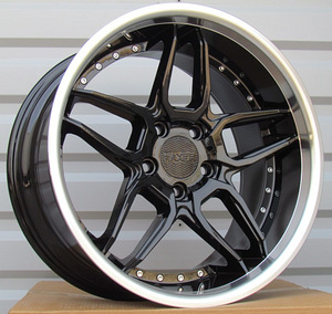 R19x8.5  5X120  ET  35  72.6  SSA01  (HX030)  Black+Polished Lip (BLPL)  For HAXER  (Z2)  (Rear+Front) (1 foto / 1)