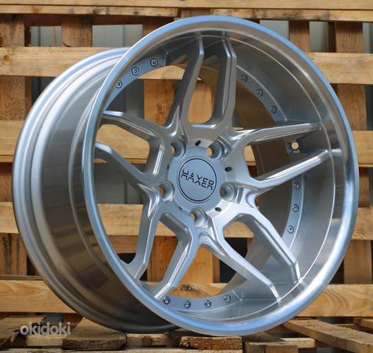 R18x8.5  5X120  ET  20  74.1  SSA01  (HX030)  Silver+Polished Lip (SP)  For HAXER  (Z1+Z2)  (Rear+Front)