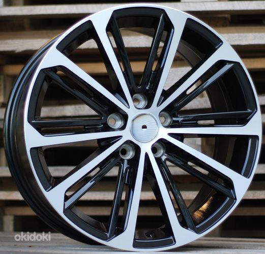 R18x8  5X112  ET  45  57.1  LU980  Black Polished (MB)  For VW  (P1)