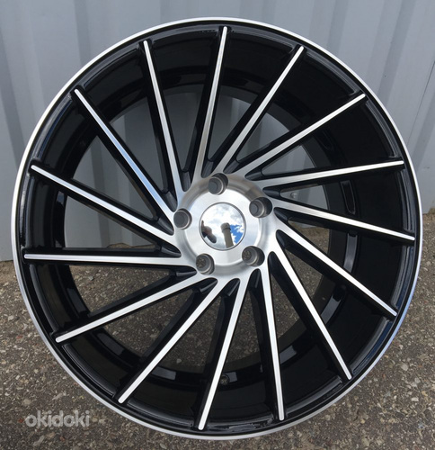 R20x9.5  5X120  ET  38  72.6  LU589  (M7R)  Black Polished (MB)  For RACIN  (K7)  ((AKC 100 Eur)  Vossen Style (Right Rear))