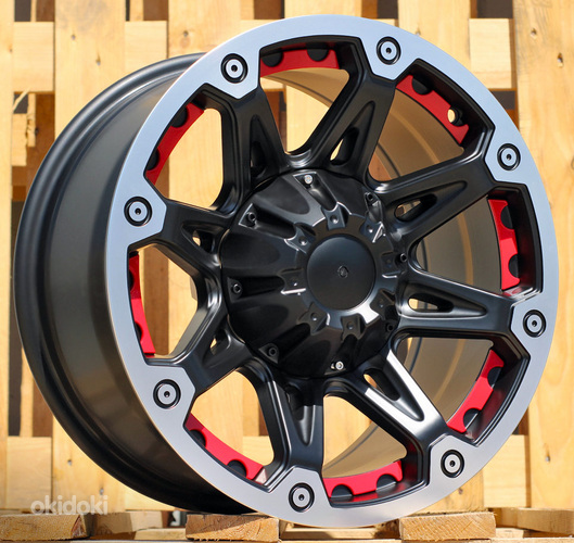 R16x8  6X139.7  ET  M12  110.1  LU849  Black Matt+Polished Lip (BMPL)  For 4X4  (P1)