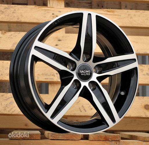 R14x6  5X100  ET  35  57.1  L299  Black Polished (MB)  For RACIN  (R)